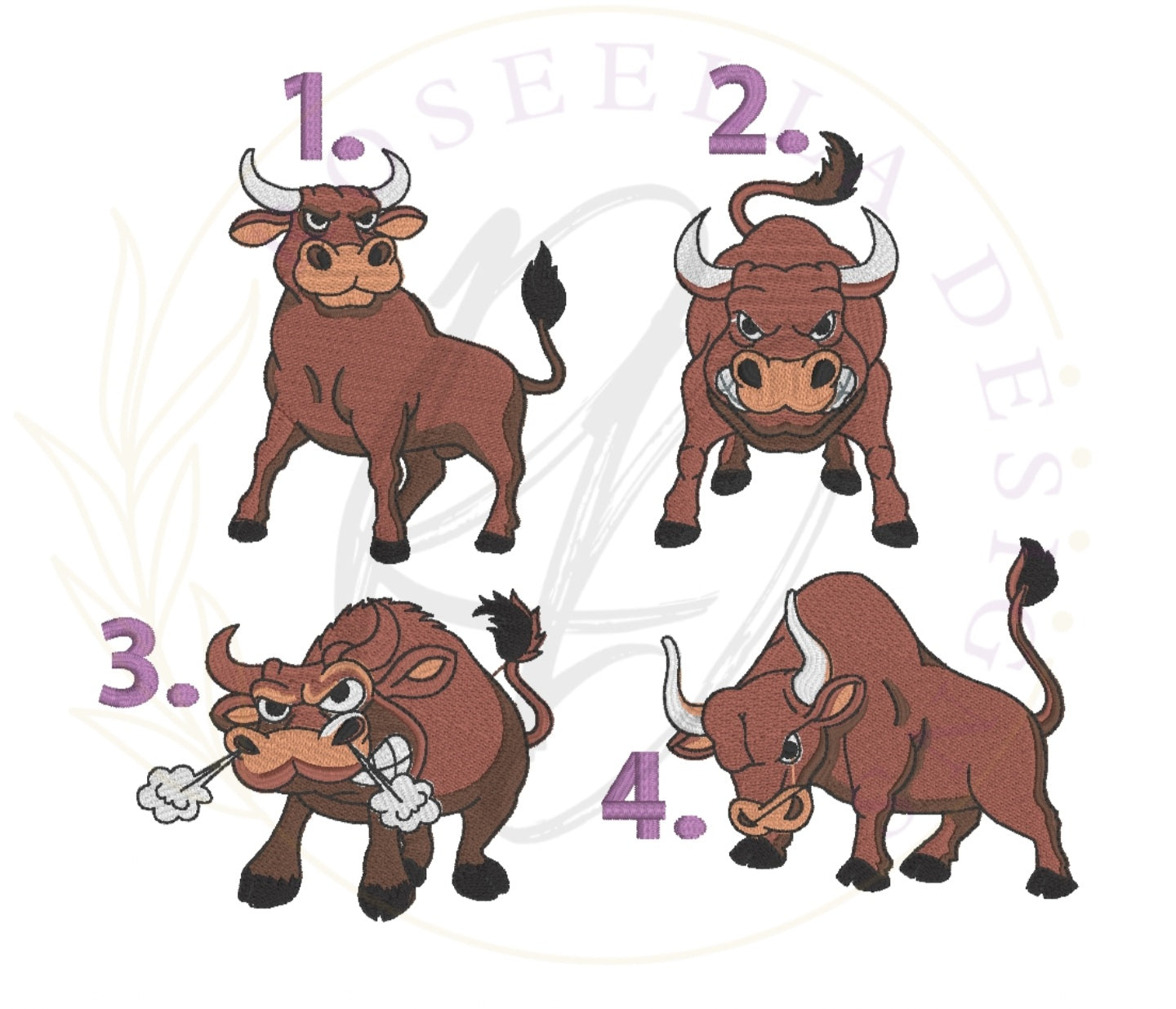 Personalised Embroidered Bull Towel (4 Design Options)