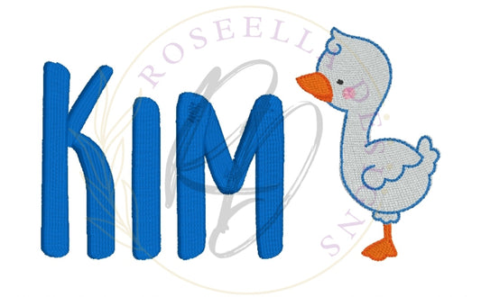 Personalised Embroidered Goose Towel