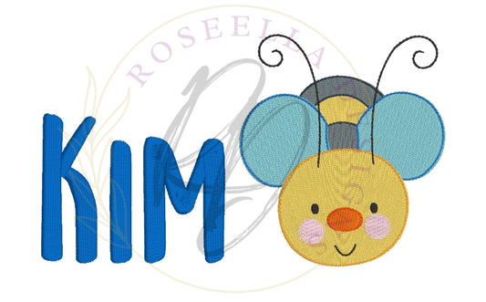 Personalised Embroidered Buzzy Bee Towel