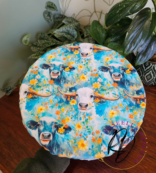 ~Longhorns~ Reusable Bowl Cover Large ~ 20cm / 8" - 25cm/ 10"