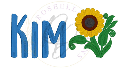 Personalised Embroidered Sunflower Bath Towel