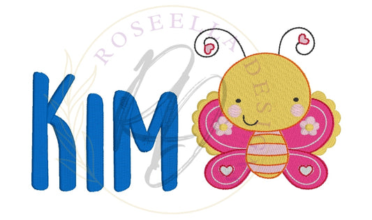 Personalised Embroidered Sweet Butterfly Towel