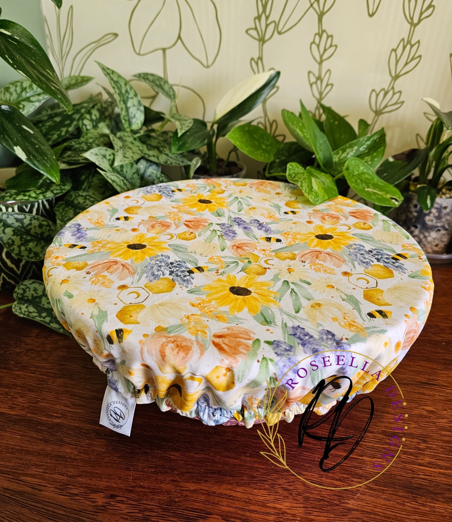 ~Bee ~ Reusable Bowl Cover XLarge~ 28cm / 11" - 35cm/ 14"