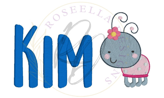 Personalised Embroidered Lady Bug Towel