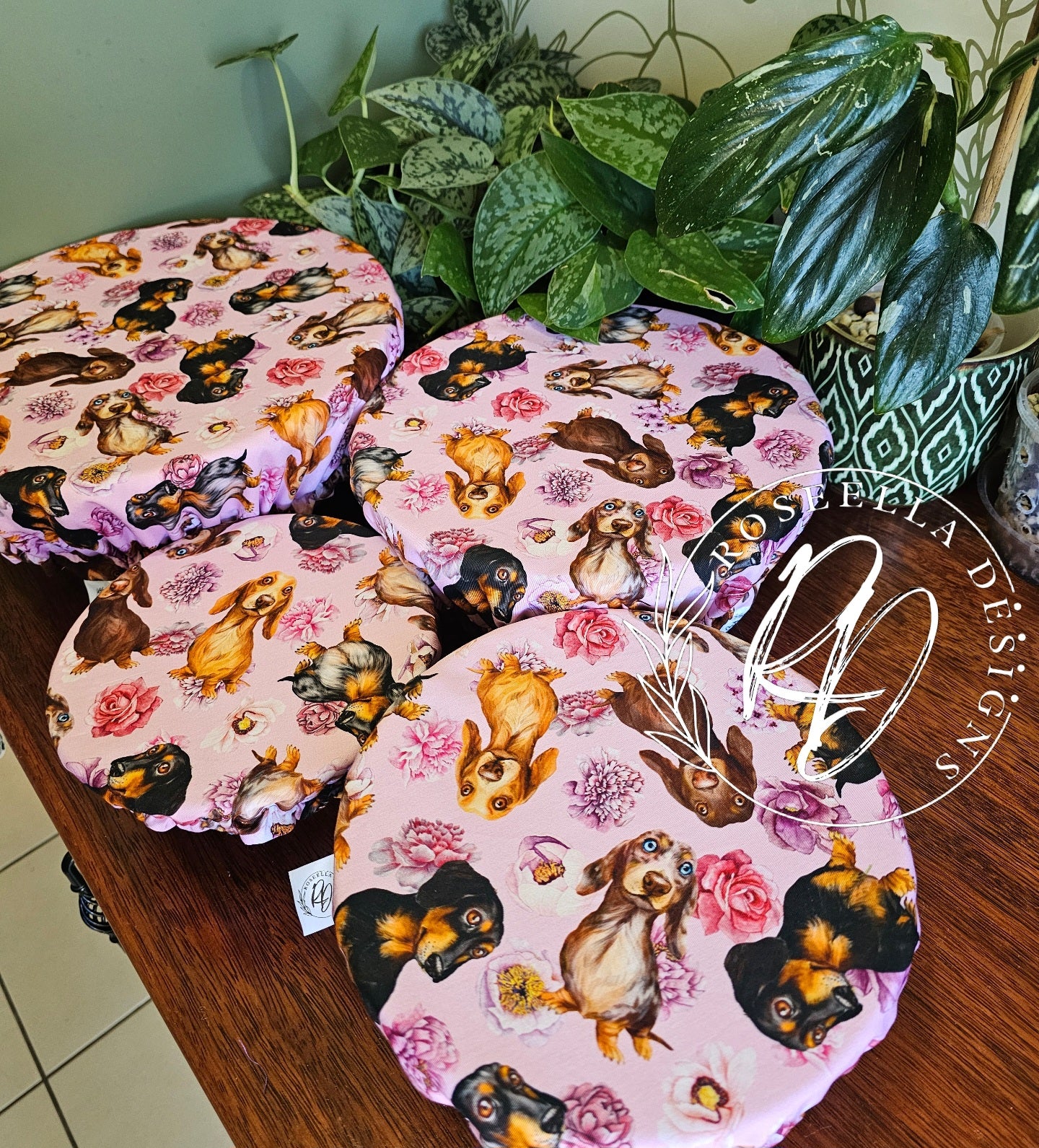 ~Dachshund ~ Reusable Bowl Cover BUNDLE 4 sizes