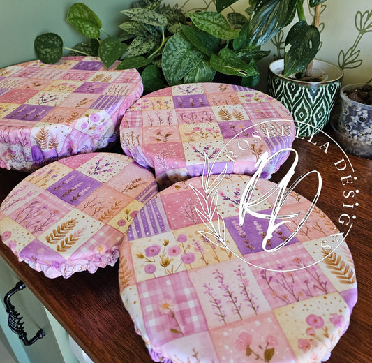 ~Quilt look~ Reusable Bowl Cover BUNDLE 4 sizes