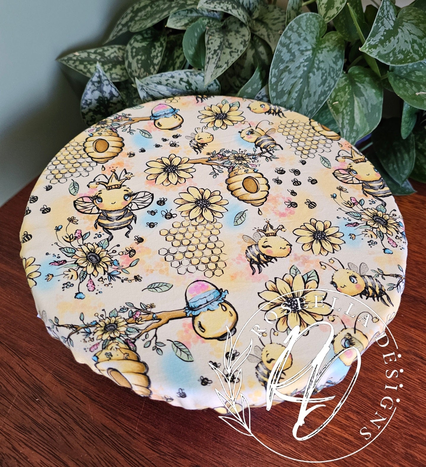 ~Queen Bee~ Reusable Bowl Cover Large ~Suitable For Stand Mixers & Bowls  20cm / 8" - 25cm/ 10"