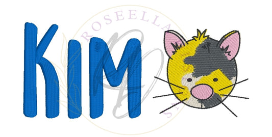 Personalised Embroidered Splodge Kitty Towel