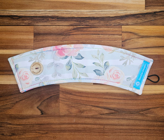 Take Away Cup Cozy  ~ Stripe Floral 2~