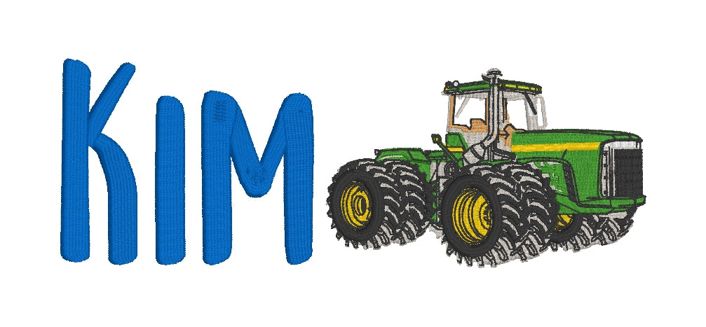 Personalised Embroidered Tractor Bath Towel