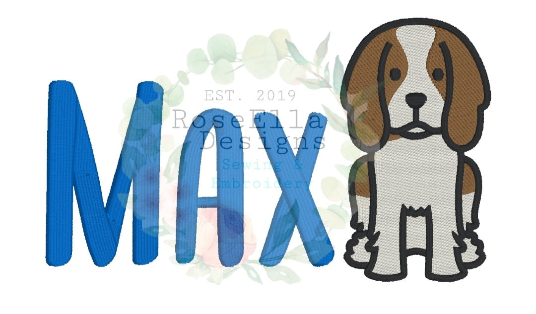 Personalised Embroidered Springer Spaniel Bath Towel