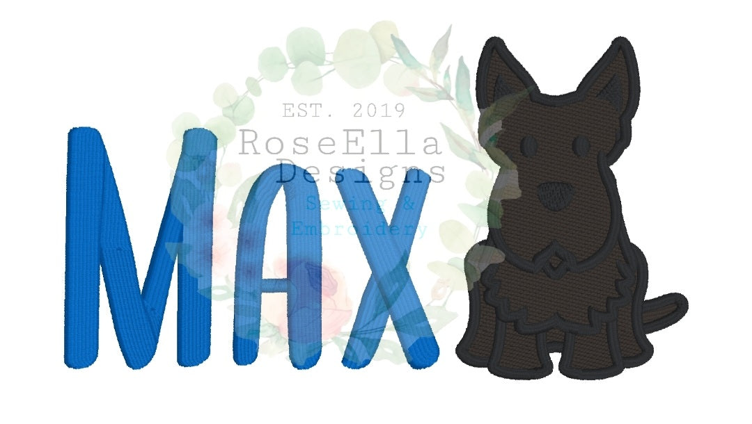 Personalised Embroidered Scottish Terrier Bath Towel