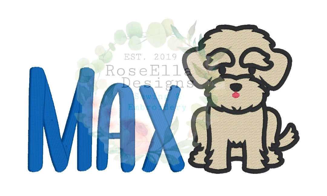 Personalised Embroidered Maltese Bath Towel