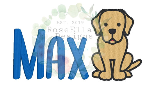 Personalised Embroidered Labrador Bath Towel