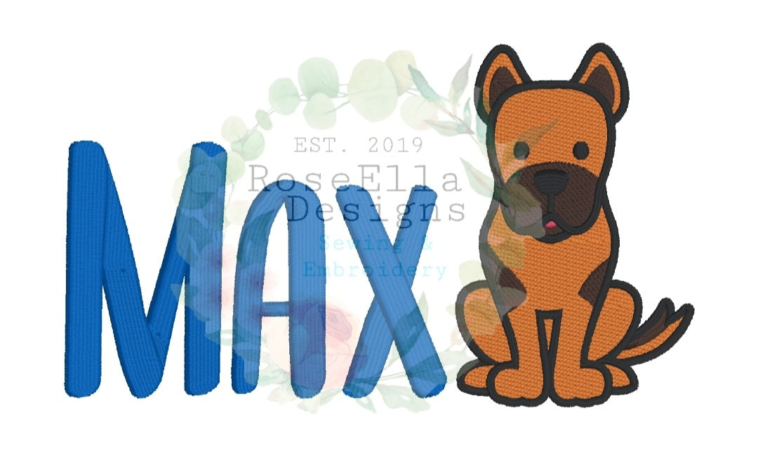 Personalised Embroidered German Shepard Bath Towel