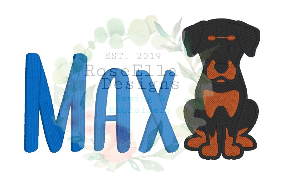 Personalised Embroidered Doberman Bath Towel