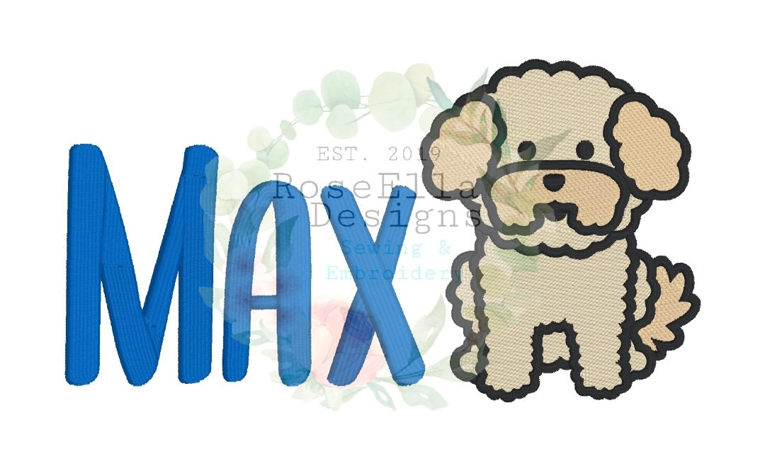 Personalised Embroidered Bichon Frise'  Bath Towel