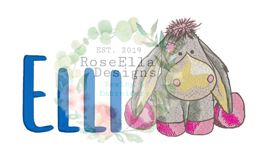 Personalised Embroidered Donkey Bath Towel (4 Design Colour Options)