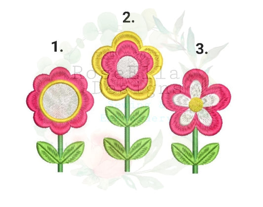 Personalised Embroidered Flower Bath Towel (3 Design Options)