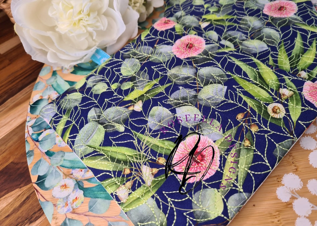 Quilted Eucalyptus Potholder / Trivet